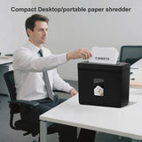 Paper Shredder for Home, 5-Sheet Cross Cut with 2.38-Gallon Basket, P-4 Security Level, 4-Mode Design, Shreds Paper/Credit Card,