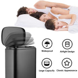 8 Gallon / 30L Step Trash Can, Stainless Steel Garbage Bin Removable Inner Bucket for Kitchen Rubbish W/ Silent Lid Soft-Close