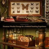 Cocktail Whiskey Smoker Kit with Torch Wooden Box and Stand Premium