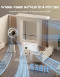 Smart Bladeless Tower Fan for Bedroom with 270° Spatial Airflow for Room