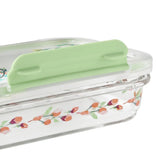 Airtight Glass Food Storage Containers Set 2 Tritan Lids Stacking Nesting Dishwasher