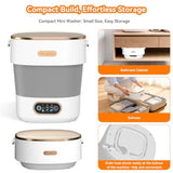 Portable Washing Machine Folding 20L Mini Washer and Spin-Dryer 3 Cleaning Modes and Deep Cleaning