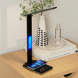 Folding Reading Desk Lamp USB Plug-In Desk Lamp 15W Wireless With Time