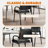 JHK Ergonomic Padded Backrest Leather Office Chair Waterproof PU Leather Conference Room Padded Sponge Cushion