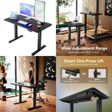 48x24 Adjustable Height Standing Desk, 4 Memory Settings, Cable Management