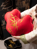 Creative Backside Cushion Emboidery Pillow Bamboo Retro Decorative Pillow Cover For Sofa Chair Bedding Fan Cushion
