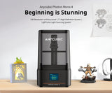 ANYCUBIC Photon Mono 4 3D Printer 10K 7'' high-definition screen UV Resin Printer High-Speed 3D Printing Size 153×87×165mm