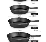 3pcs Cast Iron Skillet 14/16/20cm – Oven Safe Frying Pan for Omelette & Pancake