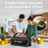 W-KING D8 Bluetooth Speaker, 50W RMS IPX6 Waterproof Loud Speakers Bluetooth Wireless, Large Outdoor Portable Party Box for Home,