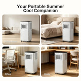 10000 BTU Portable AC with Cool, Dehumidifier,for Rooms Up to 450 Sq. Ft.,