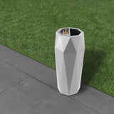 Silver Commercial Octagonal Garbage Can,Stainless Steel Large Trash Can