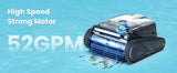 Cordless Robotic Cleaner with 4 Motors Self-Parking for Above Ground Pools