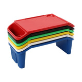 6Pcs Rectangular Kids Lap Desk Tray, Colorful PP Lap Desks