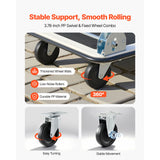 SucceBuy 330/660 lbs Foldable Push Cart Dolly with Swivel Wheels