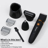 Scttomon 3-in-1 Multifunctional Body Groomer Ceramic Titanium Blade Trimmer for Full-Body Shaving Long USB