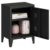 Metal Nightstand Modern End Side Table with Shelf for Living Room, Bedroom