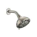 High-Pressure 6-Setting 4" Adjustable Shower Head - Clog-Proof Design