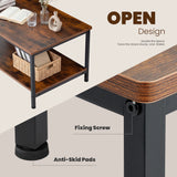 JHK 31IN Wood Coffee Table For Living Room 2-Tier