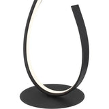 Modern Ribbon LED Floor Lamp with On-Off Switch, Matte Black Finish, Suitable for Living Room
