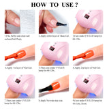 8pcs Nude Jelly Gel Nail Polish Set With Box Translucent Color Semi Permanent Soak Off UV LED Gel