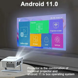 HD Video Smart Projector Outdoor w/ HDMI USB Wireless Connection for Home