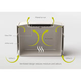 Intelligent Waste Compost Bin Food Waste Caddy with Odor Filter and Ventilation, 1 gallon 4 liters, Graphite