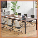 8 FT Conference Table 95x48 Inch Office Desk Heavy Duty Metal Frame