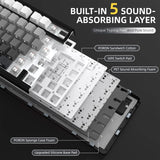 ATTACK SHARK X85 Wireless Mechanical Gaming Keyboard,TKL 82 Keys,Gasket Structure,Knob,RGB Hot Swappable Custom Keyboard