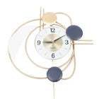 Wall Clock 27.95" Large Metal Hanging Clocks Silent Modern Art Home Décor