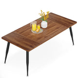 Tribesigns 6FT Conference Table, Rectangular Meeting Room Tables, Modern Industrial Seminar Table Boardroom Desk with Metal Legs