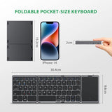 Foldable Keyboard Russian with Touchpad Portable Mini Bluetooth Wireless Folding Keyboard