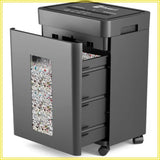 Micro-Cut Paper Shredder P-4, 12 Sheets, 10-Min Run, Auto Reverse