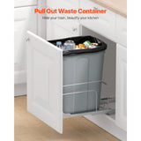 SucceBuy Pullout Trash Can for Kitchen Cabinets w/Heavy Duty Metal Soft Close Sliding System