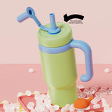 24oz Stainless Steel Whale Fountain Tumbler with Handle Whale Water Cups