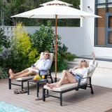 Crestlive Outdoor Chaise Lounge Cushions 3 Years Fade Resistant Water Resistant