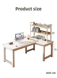 L-Shaped Corner Computer Heavy Duty Steel Frame Home Office