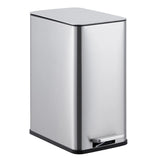 2.6 Gallon (10 L) Trash Can, Stainless Steel Kitchen Garbage Can, Recycling or Waste Bin,