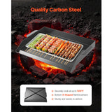 SucceBuy Carbon Steel Griddle Universal Flat Top Rectangular Plate Gas Grill Griddle