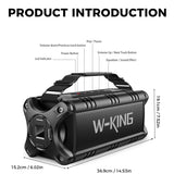 W-KING D8 Bluetooth Speaker, 50W RMS IPX6 Waterproof Loud Speakers Bluetooth Wireless, Large Outdoor Portable Party Box for Home,