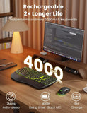 SGIAWETA-Ergonomic Wireless Keyboard and Mouse Combo, Rechargeable
