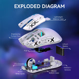 ATTACK SHARK X11 Lightweight Wireless Gaming Mouse with RGB Charging Dock