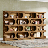 Tribesigns 71" Tall Bookcase, 4-Tier S-Shaped Bookshelf, Wood Decorative Storage Shelving