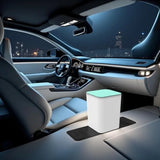 Mini Car Trash Can with Press Lid Leakproof One-Piece Design ABS Plastic