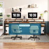 Tribesigns 78.74 Inches Extra Long Two-Person Desk, Double Computer Desk