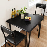 Dining Table for 2, Small Square kitchen Dinner Table Set for 2,Space Saving Wood