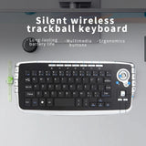 Mini 2.4G Wilreless Keyboard Trackball Keyboard for Laptop