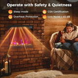 18 Inch Recessed Electric Fireplace Insert with Multi-Color Flame