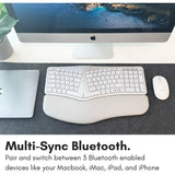 Ergonomic Wireless Split Keyboard with Backlit 100-Key Layout for Carpal