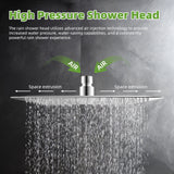 Hibbent  Dual Shower Head Combo, High Pressure Handheld Shower Wand, 16'' Adjustable