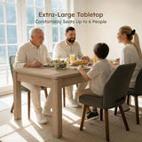 Farmhouse Dining Table, 70" Rectangular Wooden Kitchen Table for 4–6 People